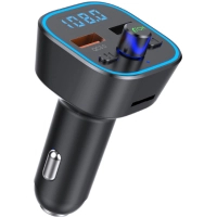FM модулятор Vortex VO2101 USB QC3.0/USB OTG/microSD Black (VO2101) Diawest