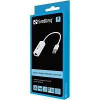 Перехідник USB 3.0 Type-A to Ethernet RJ45 1000Mb Sandberg (133-90) Diawest