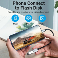 Перехідник USB 3.0 Type-C to USB AF (OTG) 0.15m Aluminum Alloy Vention (CCXHB) Diawest