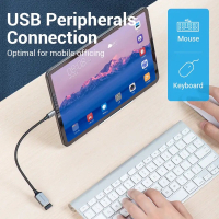 Перехідник USB 3.0 Type-C to USB AF (OTG) 0.15m Aluminum Alloy Vention (CCXHB) Diawest