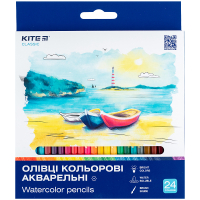 Олівці кольорові Kite Classic акварельні, 24 кольори (K-1050) Diawest