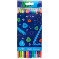 Олівці кольорові Kite Triangle пластикові, 12 кольорів (K24-049-3) Diawest