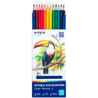 Олівці кольорові Kite Classic тригранні, 12 кольорів (K-053) Diawest