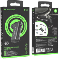 FM модулятор BOROFONE BC35 Wideway car AUX BT receiver Black (BC35B) Diawest