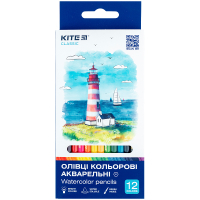 Олівці кольорові Kite Classic акварельні, 12 кольорів (K-1049) Diawest