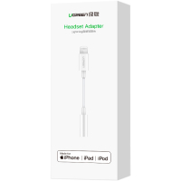 Перехідник Lightning to 3.5 mm 0.1m Headphone Jack Adapter Model US212 white Ugreen (30759) Diawest
