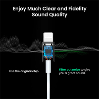Перехідник Lightning to 3.5 mm 0.1m Headphone Jack Adapter Model US212 white Ugreen (30759) Diawest