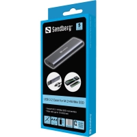 Кишеня зовнішня Sandberg SSD M.2, (NVMe) M-Key USB Type-C 3.2 (136-39) Diawest