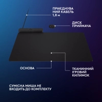 Килимок для мишки Logitech G PowerPlay 2 Charging System Mouse Pad (947-000003) Diawest