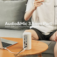 Концентратор Vention USB3.1 Type-C to HDMI/VGA/USB3.0x3/RJ45/SD/TF/TRRS 3.5m/PD/DC100W12-in-1 (TPHWC-EU) Diawest
