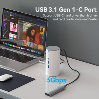Концентратор Vention USB3.1 Type-C to HDMI/VGA/USB3.0x3/RJ45/SD/TF/TRRS 3.5m/PD/DC100W12-in-1 (TPHWC-EU) Diawest
