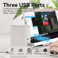 Концентратор Vention USB3.1 Type-C to HDMI/VGA/USB3.0x3/RJ45/SD/TF/TRRS 3.5m/PD/DC100W12-in-1 (TPHWC-EU) Diawest