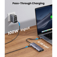 Концентратор Ugreen USB3.1 Type-C to HDMI/VGA/USB 3.0х3/RJ45/SD/TF/PD/35мм TRRS 100W 10-in-1 (15601) Diawest