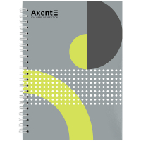 Блокнот Axent на спіралі А5 96 аркушів, клітинка, тверда обкладинка №18 (8032-18-A) Diawest