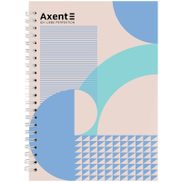Блокнот Axent на спіралі А5 96 аркушів, клітинка, тверда обкладинка №20 (8032-20-A) Diawest
