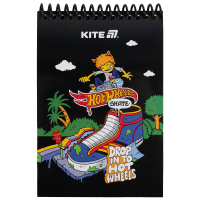 Блокнот Kite на спіралі Hot Wheels А6, 48 аркушів, нелінований (HW25-196-2) Diawest