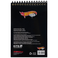 Блокнот Kite на спіралі Hot Wheels А6, 48 аркушів, нелінований (HW25-196-2) Diawest