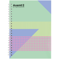 Блокнот Axent на спіралі А5 96 аркушів, клітинка, тверда обкладинка №19 (8032-19-A) Diawest