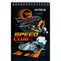 Блокнот Kite на спіралі Hot Wheels А6, 48 аркушів, нелінований (HW24-196) Diawest