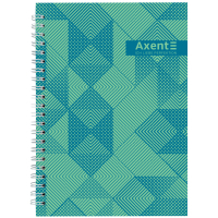 Блокнот Axent на спіралі А5 96 аркушів, клітинка, тверда обкладинка №34 (8032-34-A) Diawest