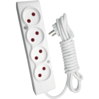 Мережевий подовжувач TECCO 5м 4 поста white (8681277841507) Diawest