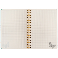 Блокнот Axent на спіралі Olga Selyshcheva, Spring А5 80 аркушів, клітинка, тверда обкладинка (8470-1-A-OS) Diawest
