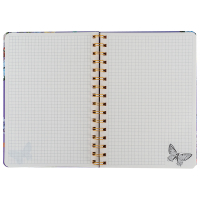Блокнот Axent на спіралі Olga Selyshcheva, Secret А5 80 аркушів, клітинка, тверда обкладинка (8470-2-A-OS) Diawest