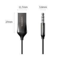 FM модулятор Ugreen Bluetooth 5.0 Aux with mic CM309 UGREEN Black (70601) Diawest