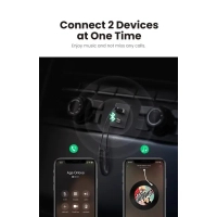 FM модулятор Ugreen Bluetooth 5.0 Aux with mic CM309 UGREEN Black (70601) Diawest
