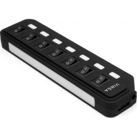 Концентратор Vinga USB3.0 to 7*USB3.0 1m cable with Switch and Power Adapter (VHA3A7B) Diawest