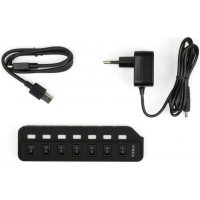 Концентратор Vinga USB3.0 to 7*USB3.0 1m cable with Switch and Power Adapter (VHA3A7B) Diawest