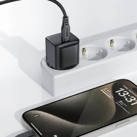 Зарядний пристрій Acefast USB-C 30W Gan A77 mini Fast Charger Black (6974316282662) Diawest