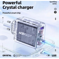 Зарядний пристрій Acefast 3xUSB 65W (2xUSB-C+USB-A) Gan A45 Fast Charger Mica gray (6974316282105) Diawest