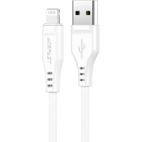 Дата кабель USB 2.0 AM to Lightning 1.2m 2.4A TPE C3-02 White Acefast (6974316280835) Diawest