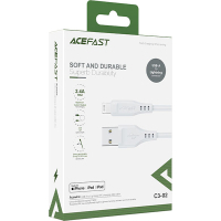 Дата кабель USB 2.0 AM to Lightning 1.2m 2.4A TPE C3-02 White Acefast (6974316280835) Diawest