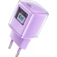 Зарядний пристрій Acefast 1xUSB-C 30W Gan A53 Fast Charger alfalfa purple (6974316282365) Diawest