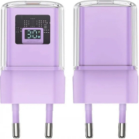Зарядний пристрій Acefast 1xUSB-C 30W Gan A53 Fast Charger alfalfa purple (6974316282365) Diawest