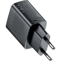Зарядний пристрій Acefast 2xUSB 30W (USB-C+USB-A) Gan A98 Black (6974316283263) Diawest