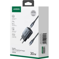 Зарядний пристрій Ugreen 1xUSB 30W (USB-C) Gan PD Nexode Mini + PD cable Grey CD319 (25257) Diawest