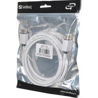 Кабель мультимедійний HDMI to HDMI 2.0m 2.0 white Sandberg (308-98) Diawest