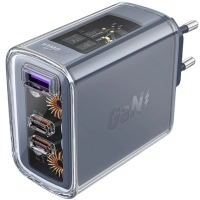 Зарядний пристрій Acefast 3xUSB 65W (2xUSB-C+USB-A) Gan A45 Fast Charger Mountain mist (6974316282099) Diawest