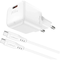 Зарядний пристрій Acefast USB-C 20W Gan A73 mini + USB-C cable Fast Charger White (6974316282655) Diawest