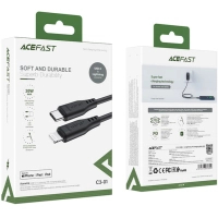 Дата кабель USB-C to Lightning 1.2m 3.0A TPE C3-01 Black Acefast (6974316280804) Diawest