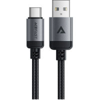 Дата кабель USB 2.0 AM to Type-C 1.2m 3.0A (18W) C20-04 aluminum alloy Black Acefast (6974316283782) Diawest
