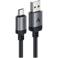 Дата кабель USB 2.0 AM to Type-C 1.2m 3.0A (18W) C20-04 aluminum alloy Black Acefast (6974316283782) Diawest