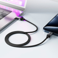 Дата кабель USB 2.0 AM to Type-C 1.2m 3.0A (18W) C20-04 aluminum alloy Black Acefast (6974316283782) Diawest