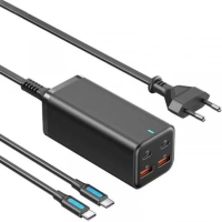 Зарядний пристрій Vention 4xUSB 100W (2xUSB-C+2xUSB-A) PD3.0/QC 3.0/GaN Black (FBSBG-EU) Diawest