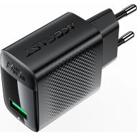 Зарядний пристрій Acefast USB-A 20W + Type-C cable A90 Fast Charger Black (6974316280064) Diawest