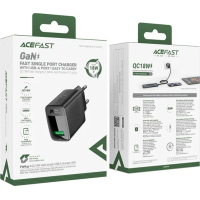 Зарядний пристрій Acefast USB-A 20W + Type-C cable A90 Fast Charger Black (6974316280064) Diawest