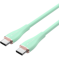 Дата кабель USB-C to USB-C 1.5m 100W Silicone Light Green Vention (TAWGG) Diawest